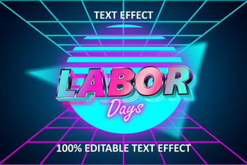 Retro Light Editable Text Effect Rainbow Dominance Blue