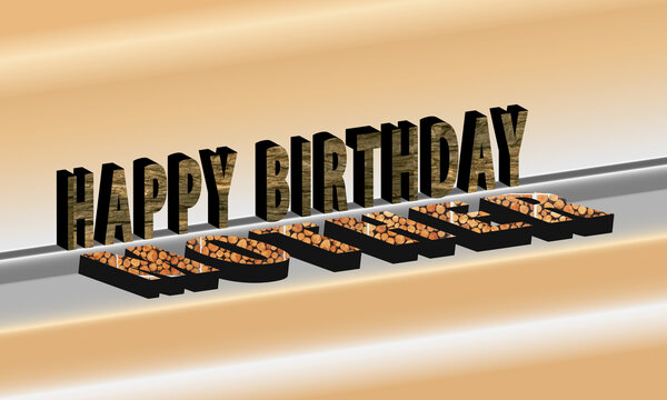 design vector happy birthday mother, 3d gradient background