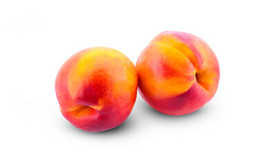 Nectarine fruit isolated on white background