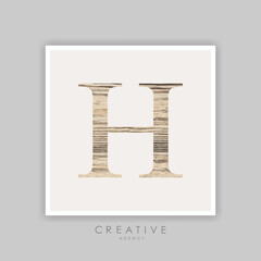 Vector font depressed retro alphabet. light wood texture.