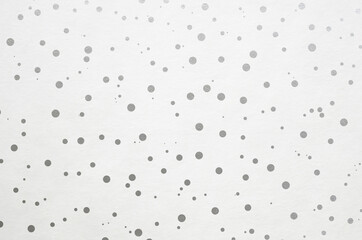 White washi paper with silver snowy sky landscape pattern. Japanese traditional craftsman's handmade paper texture background