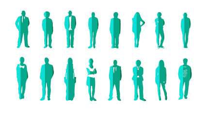 silhouettes of people with different styles