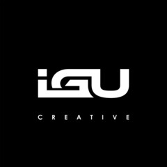 IGU Letter Initial Logo Design Template Vector Illustration