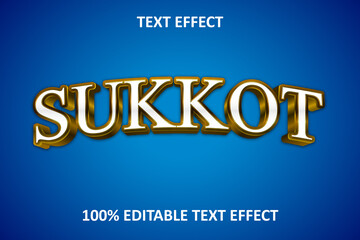 Elegant Style Editable Text Effect Sukkot