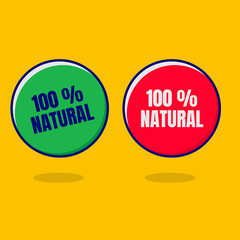 Natural vector icon. isolated on green background