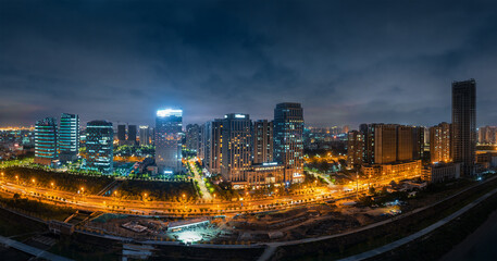 Night view of Jinjiang City, Fujian Province, China