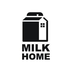 Milk Home Box Vector logo design