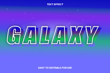 EDITABLE TEXT EFFECT GALAXY OUT LINE