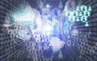 Device and software can search people and products all over the world.