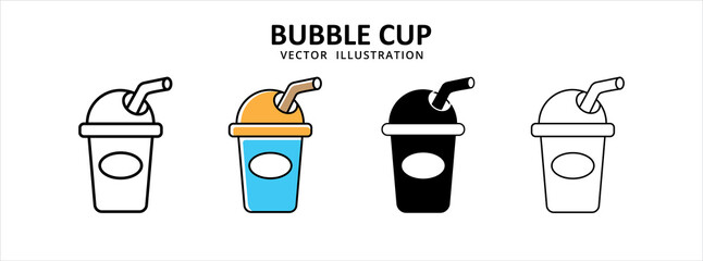 bubble tea milk beverage drink ice plastic cup vector icon design. Delicious snack graphic design illustration