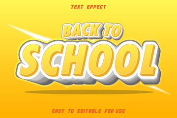 EDITABLE TEXT EFFECT BACK TO SCHOOL ORANGE AND WHITE