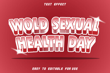 EDITABLE TEXT EFFECT WOLD SEXUAL HEALTH DAY RED