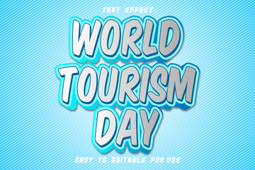 EDITABLE TEXT EFFECT WORLD TOURISM DAY