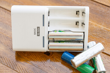 Double AA and AAA battery charger for domestic use.