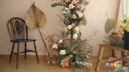 background with roses