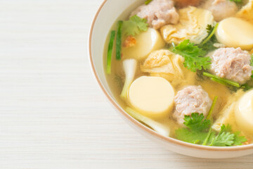 fried egg soup or omelet soup