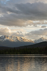 Pyramid Lake on a Cloudy Evening