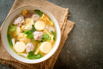 fried egg soup or omelet soup