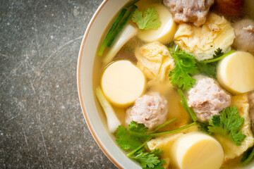 fried egg soup or omelet soup