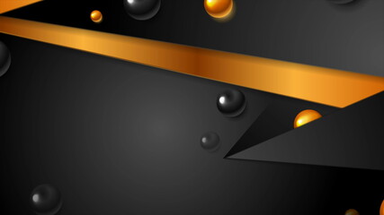 Bronze and black abstract tech background