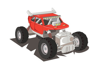 Fototapeta na wymiar monster truck illustration vector