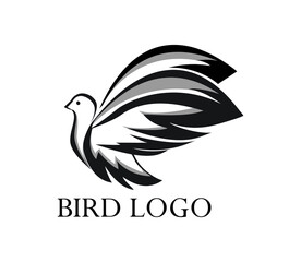 flying birds logo design, suitable for companies, logo vector template