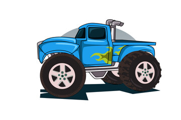 classic big truck illustration vector