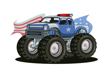 police big truck hand drawing vector © inferno_studio3