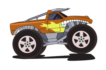 bull monster truck vector © inferno_studio3