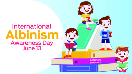 Obraz na płótnie Canvas International albinism awareness day on june 13