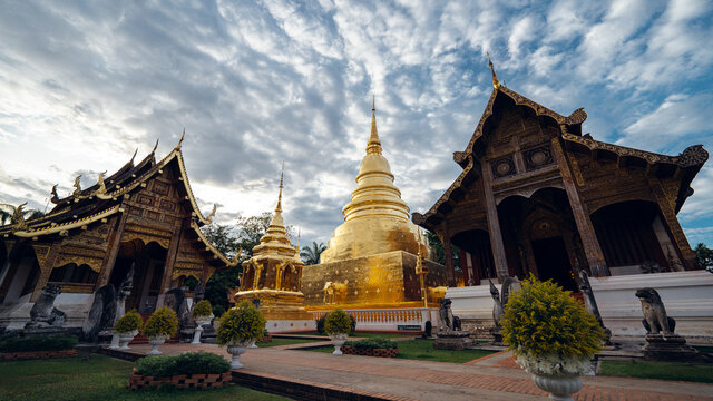 Wat Phra Singh Temple In Chiangmai, Thailand