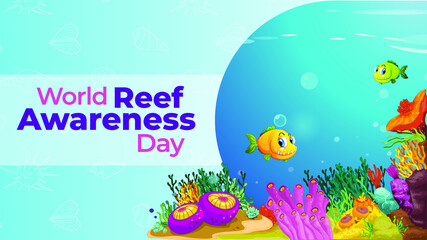 Fototapeta na wymiar World Reef Awareness Day on june 01