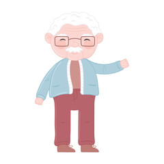 cute grandpa cartoon