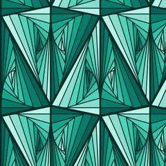 Abstract geometric turquoise pattern