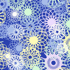 Pattern with decorative snowflakes