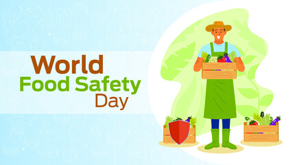 Obraz na płótnie Canvas world food safety day on June 7 