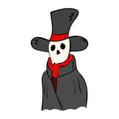 Halloween Ghost, Skeleton or Invisible Man, Cute and Funny. One of the Fun Fall Holiday Symbols.
