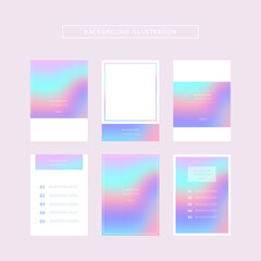 6 sets of various background illustrations