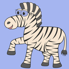 Fototapeta premium Zebra Cartoon Illustration