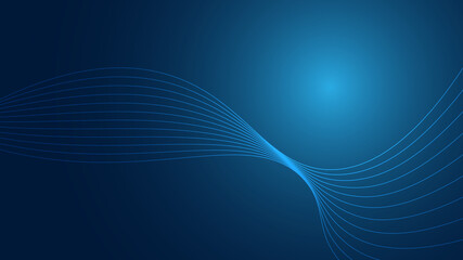 abstract blue line waves background 