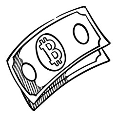 Bitcoin cryptocurrency money.