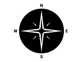 Flat compass direction. Map symbol