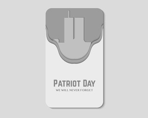 America Patriot Day Twin Tower Paper Phone