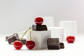Image with cherry and chocolate.
