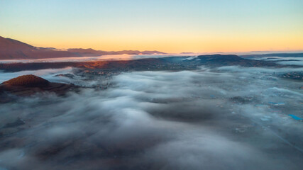 sunrise in the mountains