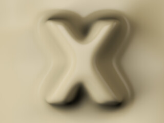 Wax letter X