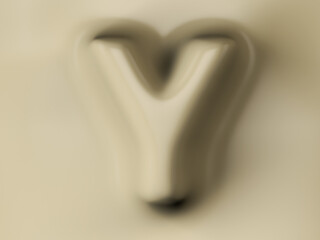 Wax letter Y