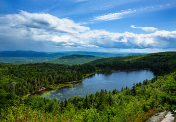 Fototapeta na wymiar Lake Solitude on Mt. Sunapee in Newbury, New Hampshire.