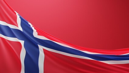 Abstract Norway Flag 3D Render (3D Artwork)