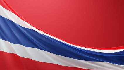 Abstract Thailand Flag 3D Render (3D Artwork)